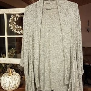 Long sleeve marled grey cardigan